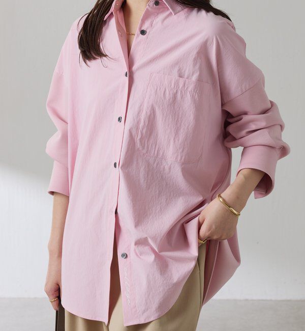  「【冬から着れる】ポンチドッキングシャツ」|シャツ・ブラウス|