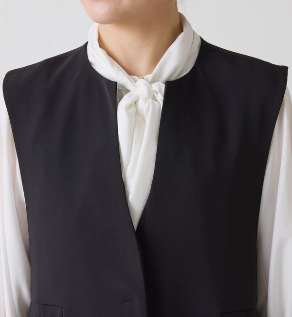  「【お尻周りカバー】ツイルプリーツジレ/セットアップ/セレモニー」|ベスト・ジレ|
