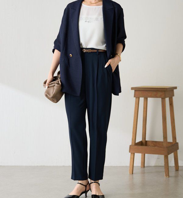  「ジャージスリムテーパードパンツ/セレモニー」|チノ|