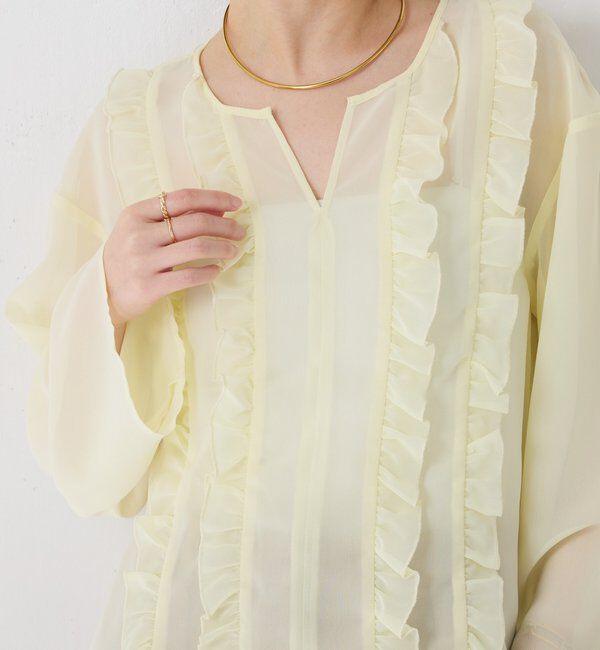  「ラッフルシアーブラウス」|シャツ・ブラウス|レモンイエロー