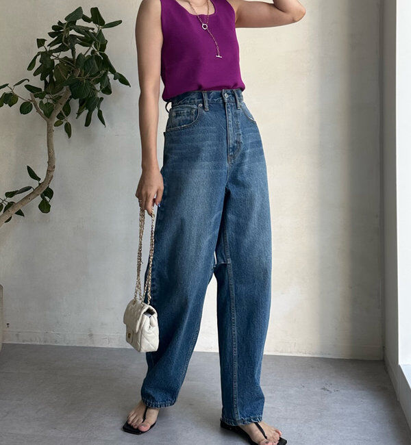  「スクエアニットタンク」|ニット・セーター|