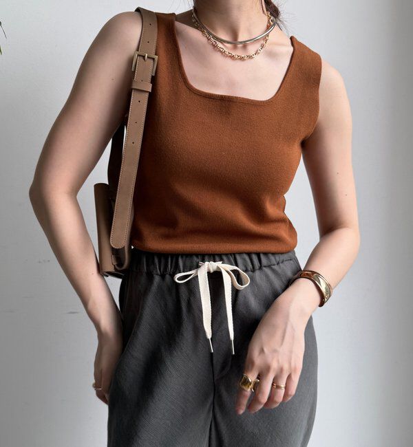  「スクエアニットタンク」|ニット・セーター|