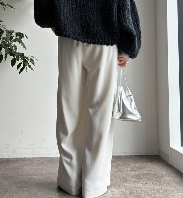  「【累計販売数3万枚突破/21色4サイズ展開！】タックワイドパンツ」|チノ|