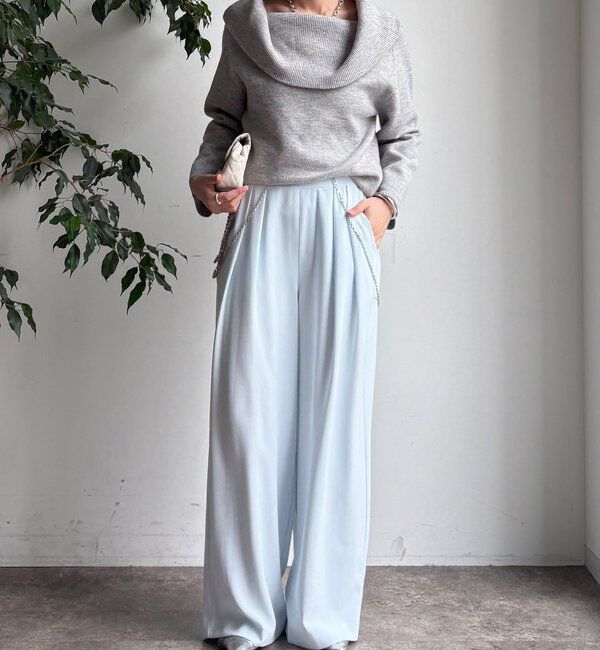  「【累計販売数3万枚突破/21色4サイズ展開！】タックワイドパンツ」|チノ|