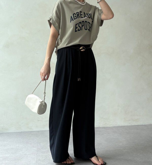  「【累計販売数3万枚突破/21色4サイズ展開！】タックワイドパンツ」|チノ|