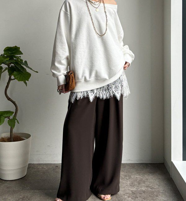  「【累計販売数3万枚突破/21色4サイズ展開！】タックワイドパンツ」|チノ|