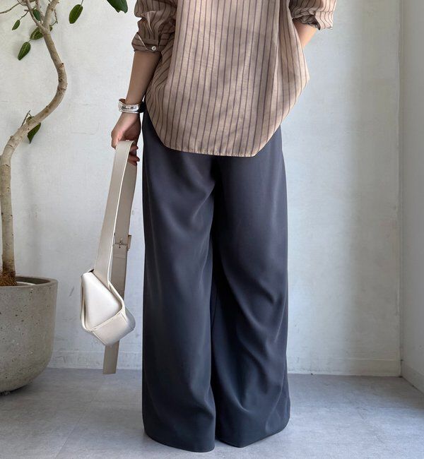  「【累計販売数3万枚突破/21色4サイズ展開！】タックワイドパンツ」|チノ|