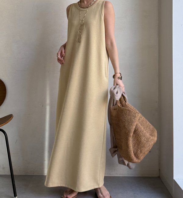  「【全骨格細見え】ブークレーダンボールタンクワンピース」|ワンピース|イエロー