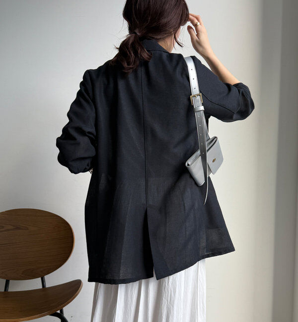  「【ウォッシャブル】シアーダブルジャケット」|テーラードジャケット|