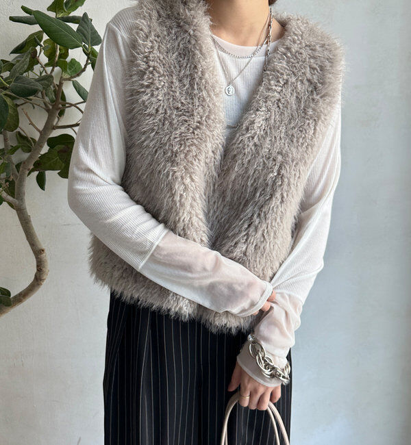  「【柔らかい着心地】袖シアーリブTEE」|Tシャツ・カットソー|