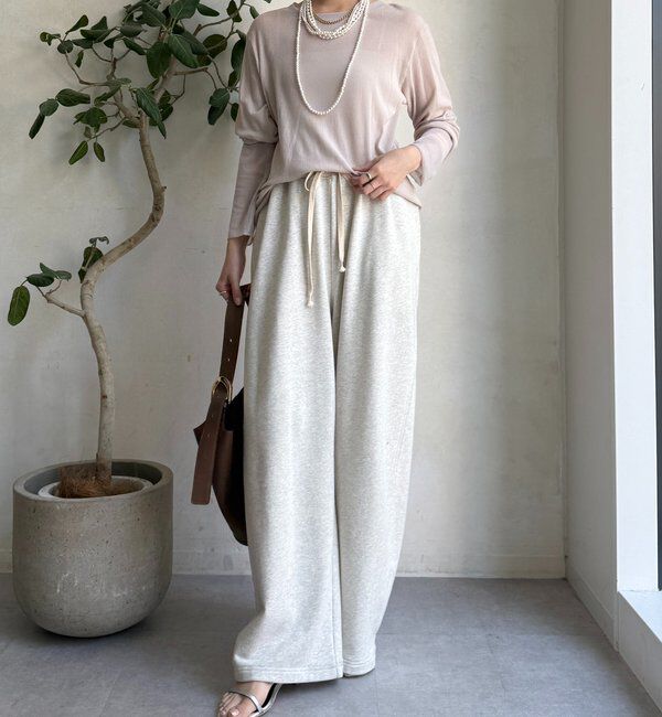  「【柔らかい着心地】袖シアーリブTEE」|Tシャツ・カットソー|