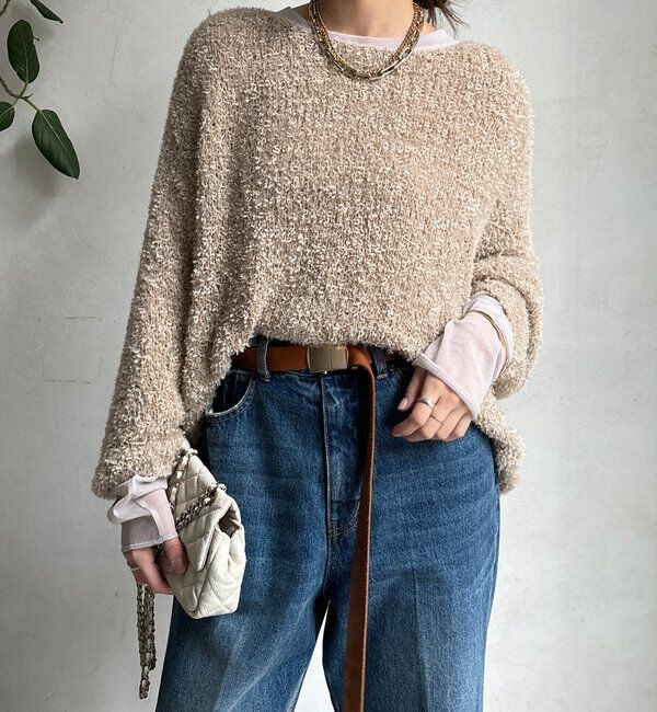  「【柔らかい着心地】袖シアーリブTEE」|Tシャツ・カットソー|