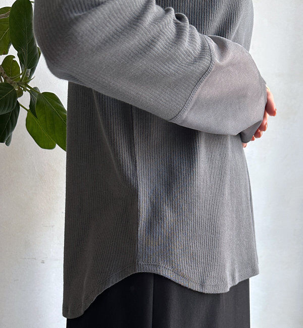  「【柔らかい着心地】袖シアーリブTEE」|Tシャツ・カットソー|