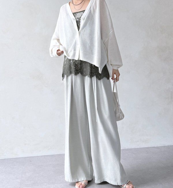  「【新色追加】スカラレースキャミ」|シャツ・ブラウス|