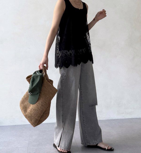  「【新色追加】スカラレースキャミ」|シャツ・ブラウス|