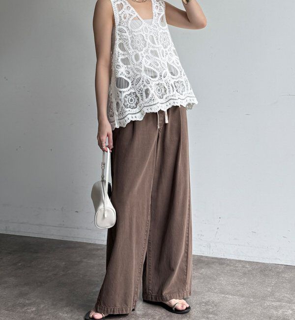  「デニムワイドイージーパンツ」|デニム|