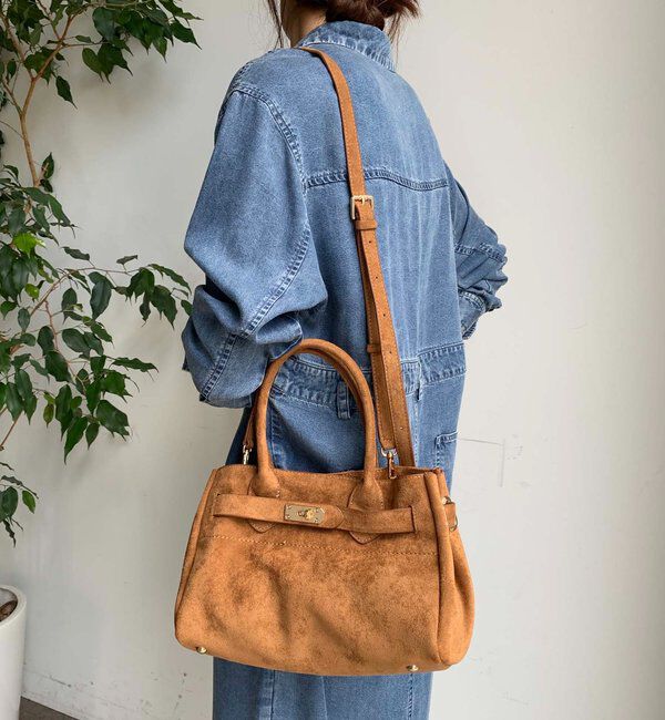  「フェイクスエードスクエアバッグ」|トートバッグ|