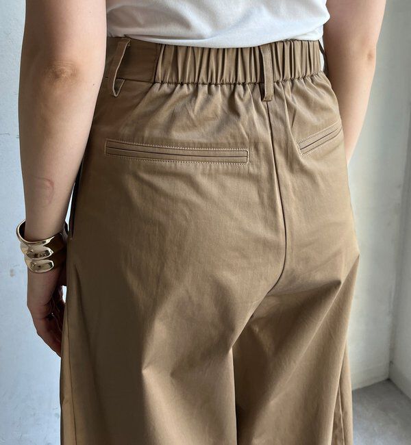  「ストレッチサテンバレルパンツ」|チノ|