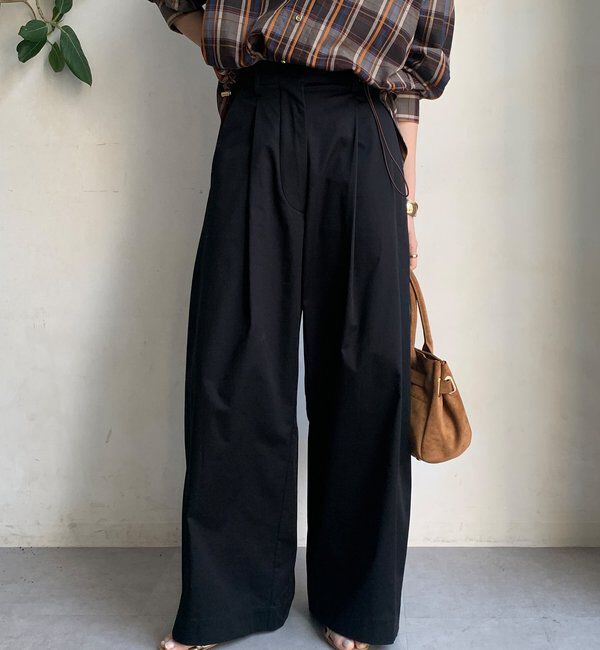  「ストレッチサテンバレルパンツ」|チノ|