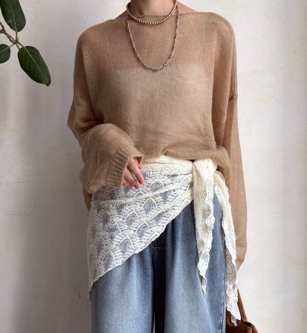  「起毛レースストール」|マフラー|