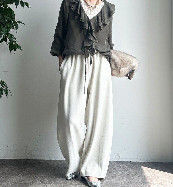  「キュプラフリルブラウス」|シャツ・ブラウス|