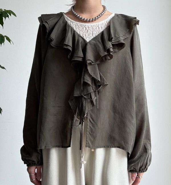  「キュプラフリルブラウス」|シャツ・ブラウス|