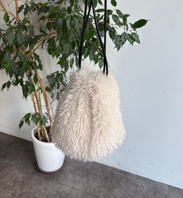  「シャギー巾着バッグ」|トートバッグ|