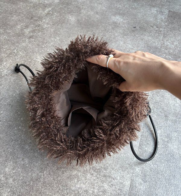  「シャギー巾着バッグ」|トートバッグ|