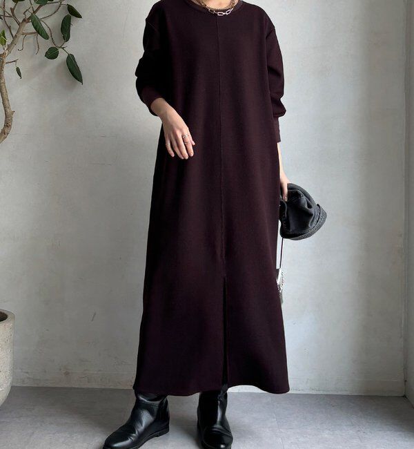  「ブークレーダンボールロングスリーブワンピース」|ワンピース|