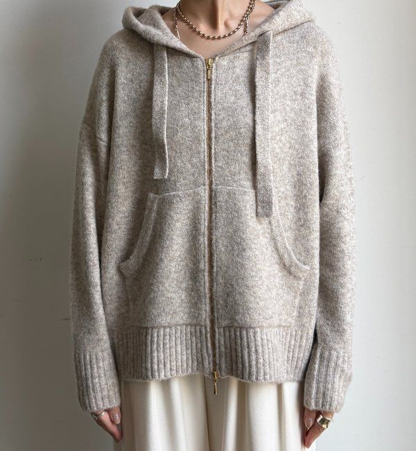  「ホイップヤーンジップフーディー」|カーディガン|