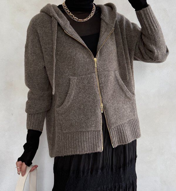  「ホイップヤーンジップフーディー」|カーディガン|