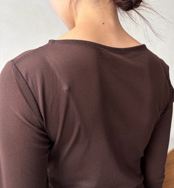  「レースチュール切替シアーTEE」|Tシャツ・カットソー|