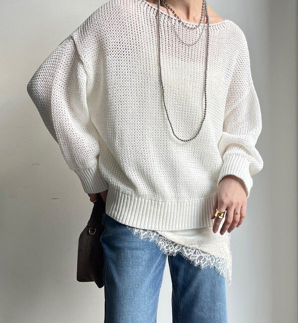  「【新色追加！】コットンローゲージプルオーバー」|ニット・セーター|
