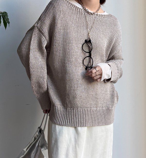  「【新色追加！】コットンローゲージプルオーバー」|ニット・セーター|