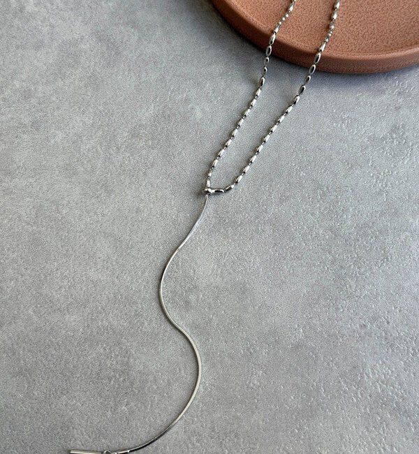  「変形ボールチェーンスライダーネックレス」|ネックレス|シルバー