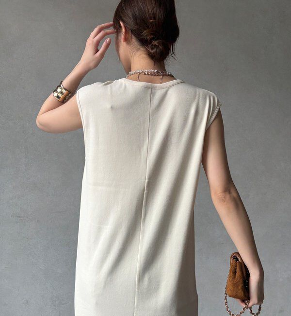  「【WEB限定】テレコヘンリーネックワンピース」|ワンピース|