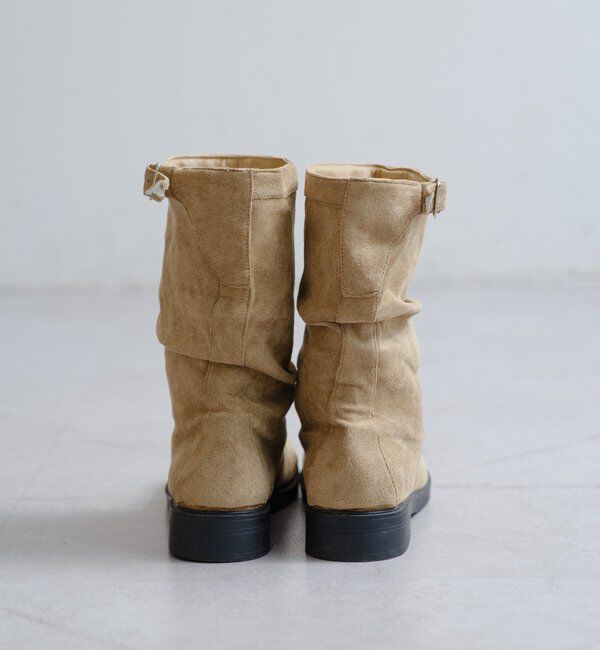  「【レザー&スエード/インソール】ルーズエンジニアブーツ」|ロングブーツ|