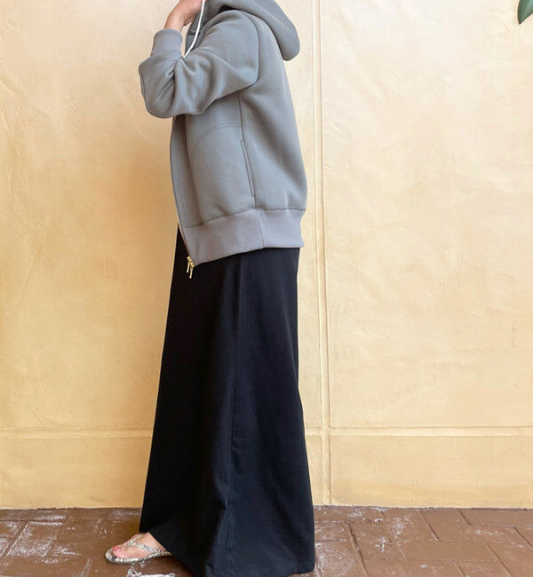  「【WEB限定/キレイめ上品】スポンジダンボールZIPパーカーカットソー」|パーカー|