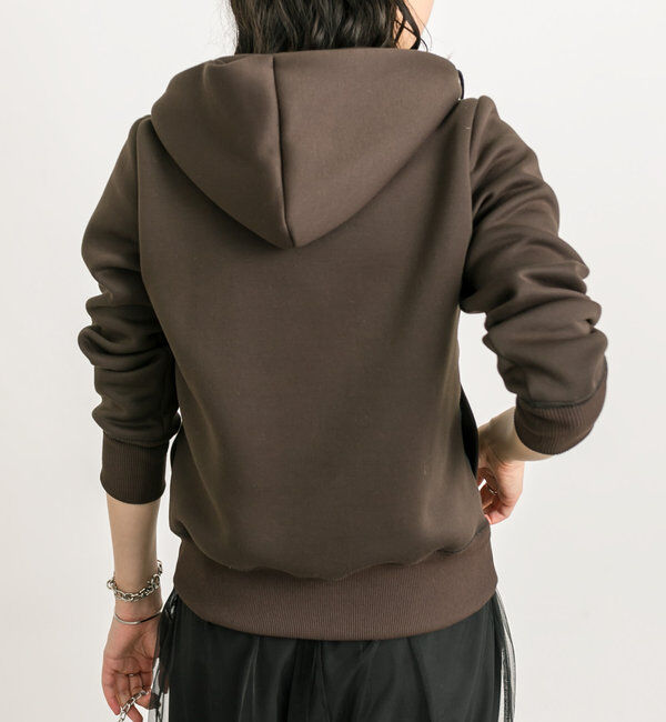  「【WEB限定/キレイめ上品】スポンジダンボールZIPパーカーカットソー」|パーカー|