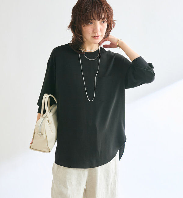  「【さらっと着やすい！/冷房・日焼け対策◎】ジョーゼットポケットブラウス」|シャツ・ブラウス|