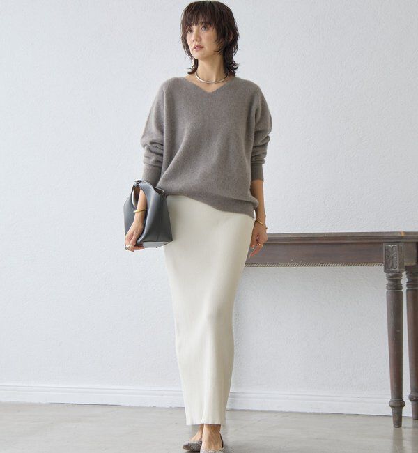  「【マイナス3kg/レビュー高評価☆】リブタイトスカート」|スカート|