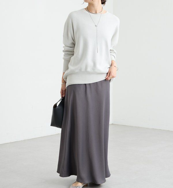  「【セットアップ対応】コットンスムースラウンドヘムニット」|ニット・セーター|