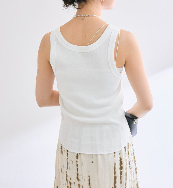  「【2way仕様】テレコ2WAYタンク」|キャミソール|