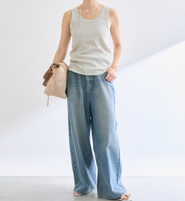  「【2way仕様】テレコ2WAYタンク」|キャミソール|