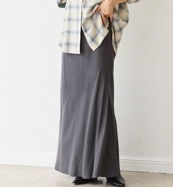  「【セットアップ可】ドレーピーデニムバイアススカート」|スカート|