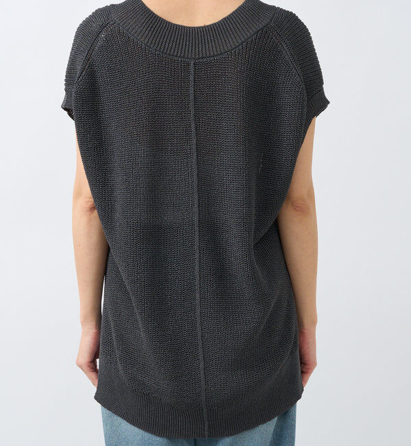  「【ウォッシャブル】ギマコットンニットベスト」|ニット・セーター|