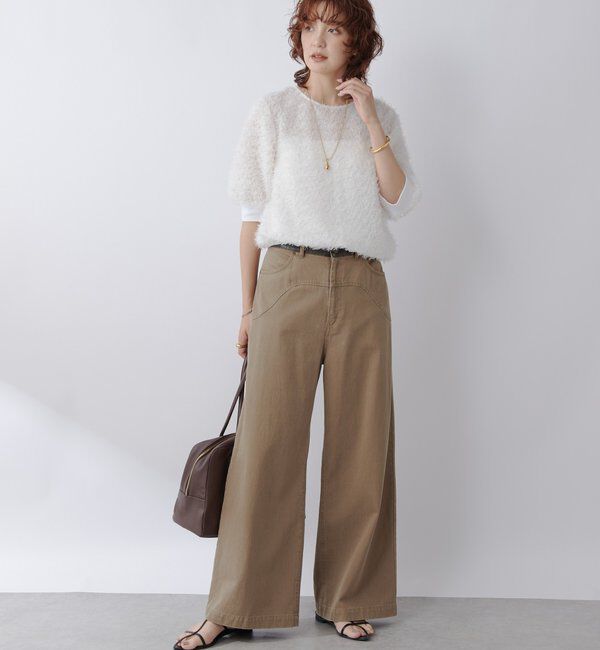  「【着映え】リブ付きフリンジブラウス」|シャツ・ブラウス|