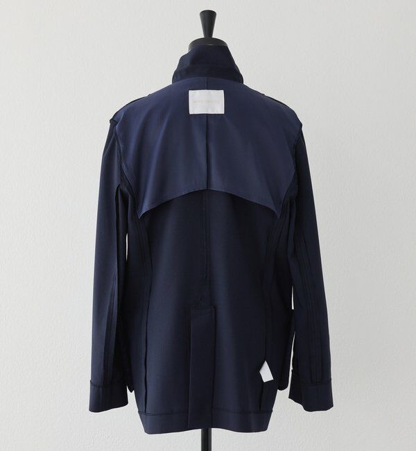  「【軽い着心地】ピーチツイルピークドラペルジャケット」|テーラードジャケット|