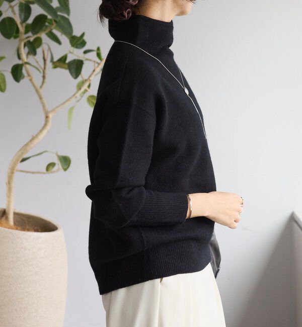 「【5色展開/万能トップス】ウール100NEWボトルネックニット」|ニット・セーター|
