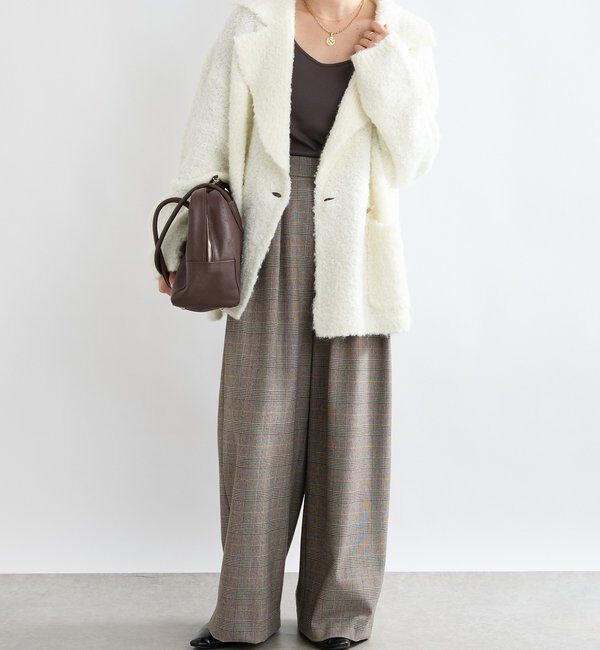  「【最高気温5度の寒い日に！/すっきり見え】ウォームタックワイドスラックス」|チノ|